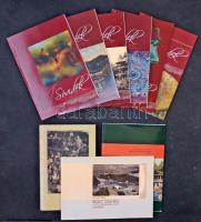 9 db kis méretű szovátai képeslapos könyv és folyóirat Szolláth Hunor főszerkesztő dedikálásával / 9 small sized postcard books and periodicals of Sovata. Dedicated by Hunor Szolláth
