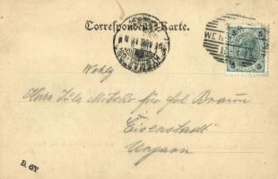 1901 Semmering, Semmering-Station mit Gebirge / railway station, train, locomotive. Verlag Hans Nach...