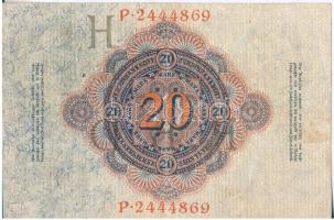 Német Birodalom 1914. 20M T:III
German Empire 1914. 20 Mark C:F