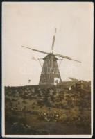 1931 Kiskunhalas, szélmalom, fotó, 8,5×5,5 cm / windmill