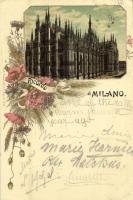 Milano, Milan; Duomo di Milano / cathedral. Carl Künzli No. 397. Art Nouveau, floral, litho (EK)