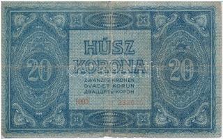 1919. 20K T:III- 
Hungary 1919. 20 Korona C:VG 
Adamo K19