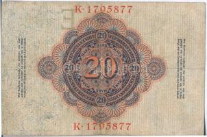 Német Birodalom 1910. 20M T:III
German Empire 1910. 20 Mark C:F