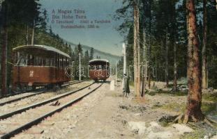 Ótátrafüred, Stary Smokovec (Magas-Tátra, Vysoké Tatry); Sikló a Tarajkára / Drahtseilbahn / funicular