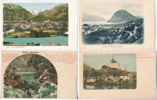 11 db RÉGI használatlan svájci városképes lap / 11 pre-1900 unused Swiss town-view postcards
