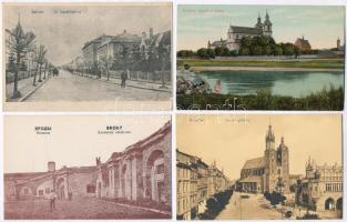 7 db RÉGI használatlan lengyel városképes lap / 7 pre-1945 unused Polish town-view postcards