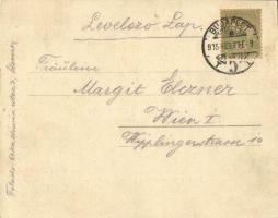 1905 Budapest I. Víziváros, Margit híd, Országház, Parlament (14 cm x 11 cm) (EK)