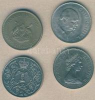 Nagy-Britannia 1965. 1C "Churchill" T:2 + 1972. 25p "Ezüstlakodalom" T:2 + 1977....