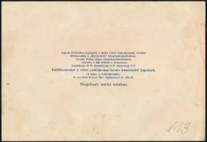 1935 Békés vármegyei Vitézi Társadalmi Bizottság meghívója a vitézi bálra