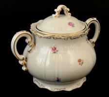 Zsolnay hiányos mokkás készlet, matricás, jelzett, kopásnyomokkal, plusz csészealjjal