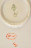 Zsolnay Éva tál, matricás, kopásnyomokkal, jelzett, d:30 cm