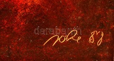 Heil József (1929-): napfelkelte. Olaj, farost, jelzett, keretben, 50×40 cm