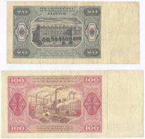 Lengyelország 1948. 20Zl + 100Zl T:III
Poland 1948. 20 Zlotych + 100 Zlotych C:F