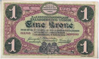 Zalaegerszeg / hadifogolytábor 1916. augusztus 15. 1K arab sorozat és sorszámmal T:III / Hungary / Z...