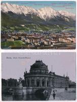 14 db régi külföldi városképes lap / 14 pre-1945 European town-view postcards