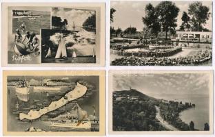 10 db MODERN magyar városképes lap a Balatonról / 10 modern Hungarian town-view postcards from Lake Balaton