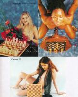 12 db MODERN erotikus sakk képeslap / 12 modern erotic chess motive postcards