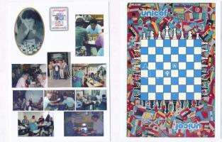 13 db MODERN használatlan sakk motívumlap kíváló minőségben Pápai János gyűjteményéből / 13 modern u...