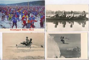 6 db régi és modern sport motívumlap, ebből 5 fotó, közte téli sport is / 6 pre-1945 and modern spor...