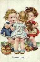 3 db régi gyerek motívumlap / 3 pre-1945 children motive cards