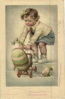 3 db régi gyerek motívumlap / 3 pre-1945 children motive cards