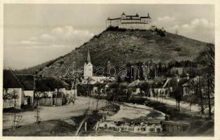 Krasznahorkaváralja, Krásnohorské Podhradie; - 3 db régi városképes lap Krasznahorka várával / 3 pre-1945 town-view postcards with Hrad Krásna Horka castle