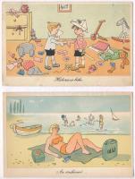 8 db MODERN humoros grafikai képeslap / 8 modern humorous graphic postcards