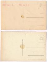 2 db régi magyar cserkész fotólap / 2 pre-1945 Hungarian boy scout photo postcards