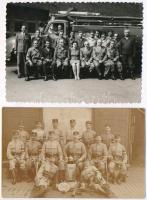 2 db csoportkép tűzoltókról: egy 1910-es évekből és egy 1979-ből / 2 group photos of firefighters: one from the 1910s and one from 1979
