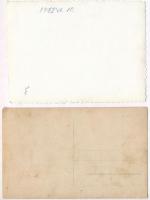 2 db csoportkép tűzoltókról: egy 1910-es évekből és egy 1979-ből / 2 group photos of firefighters: o...