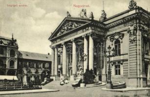 Nagyvárad, Oradea; - 2 db régi városképes lap: Kishídfő a Városházával, Szigligeti színház / 2 pre-1...