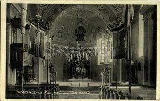 1930 Balatonederics, Római katolikus templom, belső. Kiadja a Hangya Szövetkezet