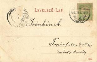 1906 Losonc, Lucenec; Református templom. Kiadja Kármán Zsigmond / Calvinist church (enyhén ázott sa...