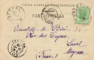 1903 Predeál, Predeal; látkép, nyaralók, előtérben vasútállomás, gőzmozdony, vonat / general view, v...