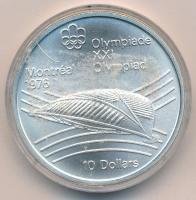Kanada 1976. 10$ Ag Montreali olimpia - Olimpiai Stadion T:1  Canada 1976. 10 Dollars Ag Montreal Olympic Games - Olympic Stadium C:UNC Krause KM#113