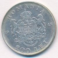 Románia 1942. 200L Ag "I. Mihály" T:2 
Romania 1942. 200 Lei Ag "Mihai I" C:XF ...