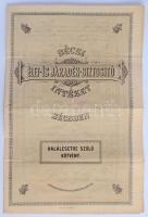 Bécs 1891. "Bécsi Élet- és Járadék-Biztosító Intézet Bécsben - Halálesetre szóló kötvény" kitöltött kötvény bélyegzésekkel T:III