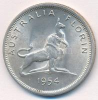 Ausztrália 1954. 1Fl Ag "II. Erzsébet" T:1- 
Australia 1954. 1 Florin Ag "Elisabeth ...