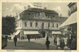 1928 Veszprém, Városháza, Winter Sándor, Farkas, Márkus, Lantos Dezső üzlete. Kiadja a Pongrácz Áruház (EK)
