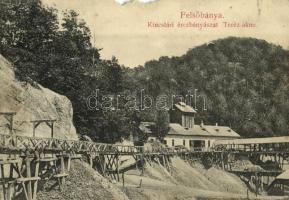 1912 Felsőbánya, Baia Sprie; Kincstári ércbányászat, Teréz akna / treasurys ore mine, adit (vágott / cut)