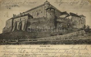 1904 Zólyom, Zvolen; Zólyomi vár. Kiadja Özv. Löwy Samuné / Zvolensky hrad / castle (ragasztónyom / glue mark)