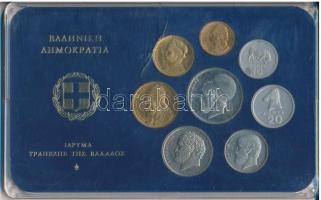 Görögország 1978. 10l-20D (8xklf) forgalmi sor műanyag tokban T:1 kis patina, tok kissé sérült Greece 1978. 10 Lepta - 20 Drachmai (8xdiff) coin set in plastic case C:UNC, small patina, case sligthly damaged