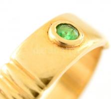 Arany (Au. ) 14 K karikagyűrű cirkonnal, méret:58, jelzett,  bruttó: 3,4 g