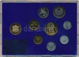 Ausztria 1982. 2gr-20Sch (8xklf) + "Hauptmünzamt" emlékérem, forgalmi sor műanyag tokban T...