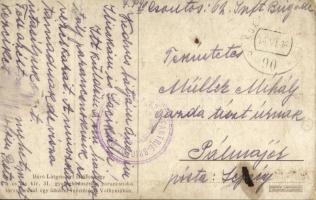 1916 Báró Lütgendorf altábornagy a cs. és kir. 31. gyaloghadosztály parancsnoka törzskarával egy ütk...