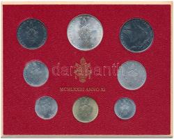 Vatikán 1973. 1L - 500L VI. Pál pápa (8xklf) forgalmi szett T:1,2 kis patina  Vatican 1973. 1 Lire - 500 Lire Paul VI (8xdiff) coin set C:UNC,XF small patina