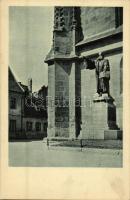 Brassó, Kronstadt, Brasov; Monumentul Honterus / Honterus szobor. Kiadja Gustav Koch / Honterus-Denkmal / monument, statue (fl)