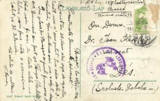 1916 Brassó, Kronstadt, Brasov; Rezső körút, kávéház terasza / street view, café terrace (fa)