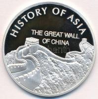 Mongólia 2003. 1000T Ag Ázsia történelme - Kínai Nagy Fal (19,72g/0.999) T:PP  Mongolia 2003. 1000 Tugrik Ag History of Asia - The Great Wall of China (19,72g/0.999) C:PP