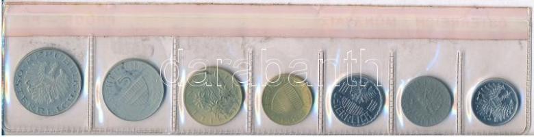 Ausztria 1977. 2gr-10Sch (7xklf) forgalmi sor fóliatokban T:1 kis patina
Austria 1977. 2 Groschen -...